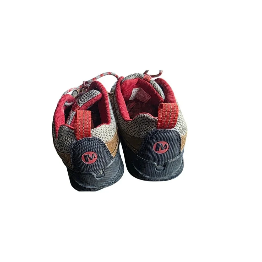 Merrell Kangaroo/Ochre Hiking Trail Shoes Men's US 8.5 Brown Red Suede Vibram